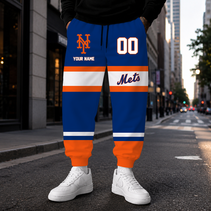 EXCLUSIVE EDITION - NEW CUSTOMIZED MLB17 NYM NEW YORK METS SWEATPANTS