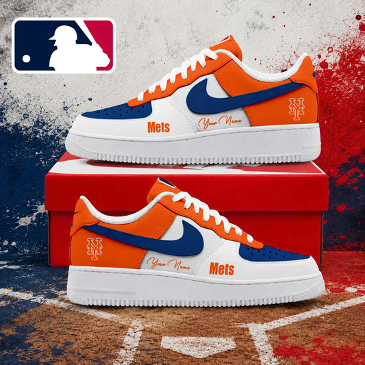 LIMITED EDITION - NEW CUSTOMIZED MLB17 NYM NEW YORK METS AF1 SHOES