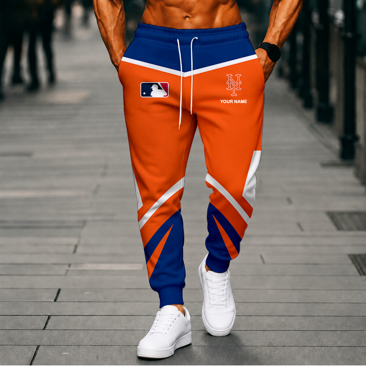 LIMITED EDITION - NEW CUSTOMIZED MLB17 NYM NEW YORK METS SWEATPANTS