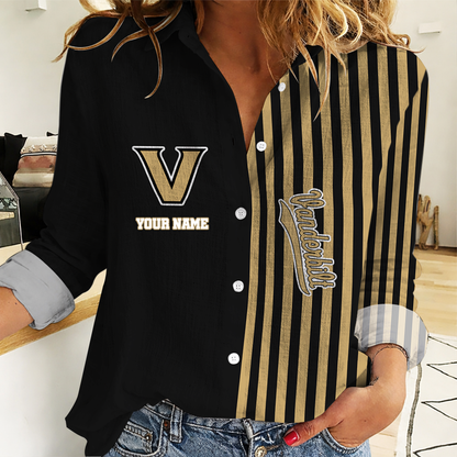 FINAL SALE - NEW CUSTOMIZED | NCAA CWS17 VDC VD COMMODORES WOMEN CASUAL SHIRT FOR FAN
