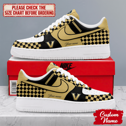 EXCLUSIVE EDITION - NEW CUSTOMIZED NCAA CWS17 VDC VANDERBILT COMMODORES AF1 SHOES