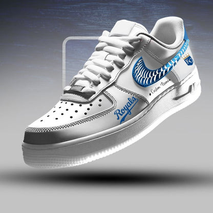 LIMITED EDITION - NEW CUSTOMIZED MLB19 KCR KANSAS CITY ROYALS AF1 SNEAKERS
