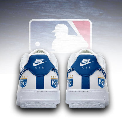LIMITED EDITION - NEW CUSTOMIZED MLB19 KCR KANSAS CITY ROYALS AF1 SNEAKERS