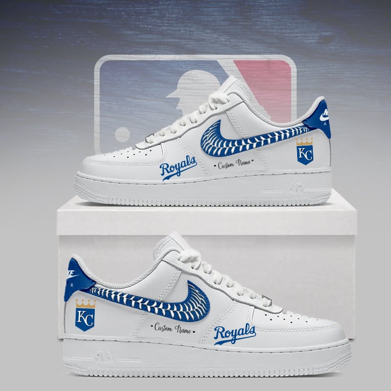 LIMITED EDITION - NEW CUSTOMIZED MLB19 KCR KANSAS CITY ROYALS AF1 SNEAKERS