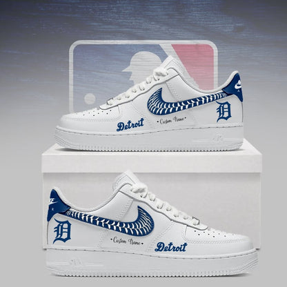 LIMITED EDITION - NEW CUSTOMIZED MLB16 DTS DETROIT TIGERS AF1 SNEAKERS
