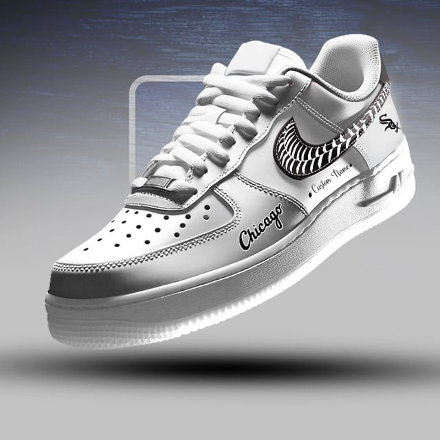 LIMITED EDITION - NEW CUSTOMIZED MLB26 CWS CHICAGO WHITE SOX AF1 SNEAKERS