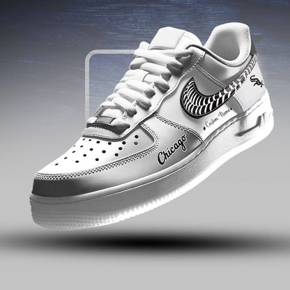 LIMITED EDITION - NEW CUSTOMIZED MLB26 CWS CHICAGO WHITE SOX AF1 SNEAKERS