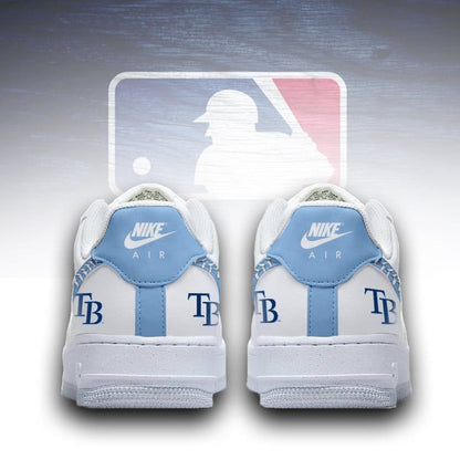 LIMITED EDITION - NEW CUSTOMIZED MLB21 TBR TAMPA BAY RAYS AF1 SNEAKERS