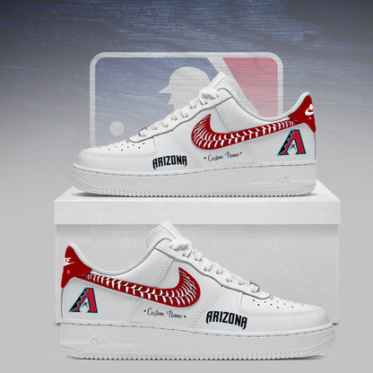 LIMITED EDITION - NEW CUSTOMIZED MLB07 ADS ARIZONA DIAMONDBACKS AF1 SNEAKERS