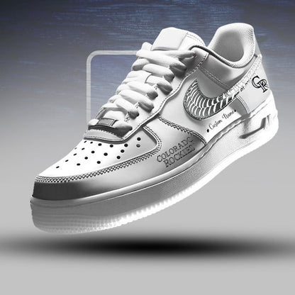 LIMITED EDITION - NEW CUSTOMIZED MLB30 COR COLORADO ROCKIES AF1 SNEAKERS