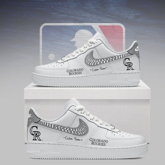LIMITED EDITION - NEW CUSTOMIZED MLB30 COR COLORADO ROCKIES AF1 SNEAKERS