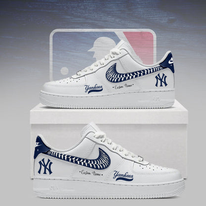LIMITED EDITION - NEW CUSTOMIZED MLB01 NYY NEW YORK YANKEES AF1 SNEAKERS