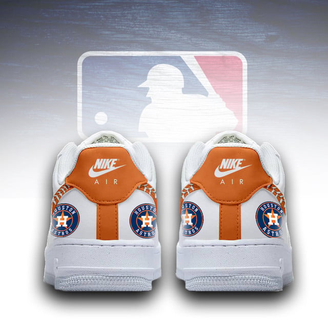LIMITED EDITION - NEW CUSTOMIZED MLB10 HAS HOUSTON ASTROS AF1 SNEAKERS
