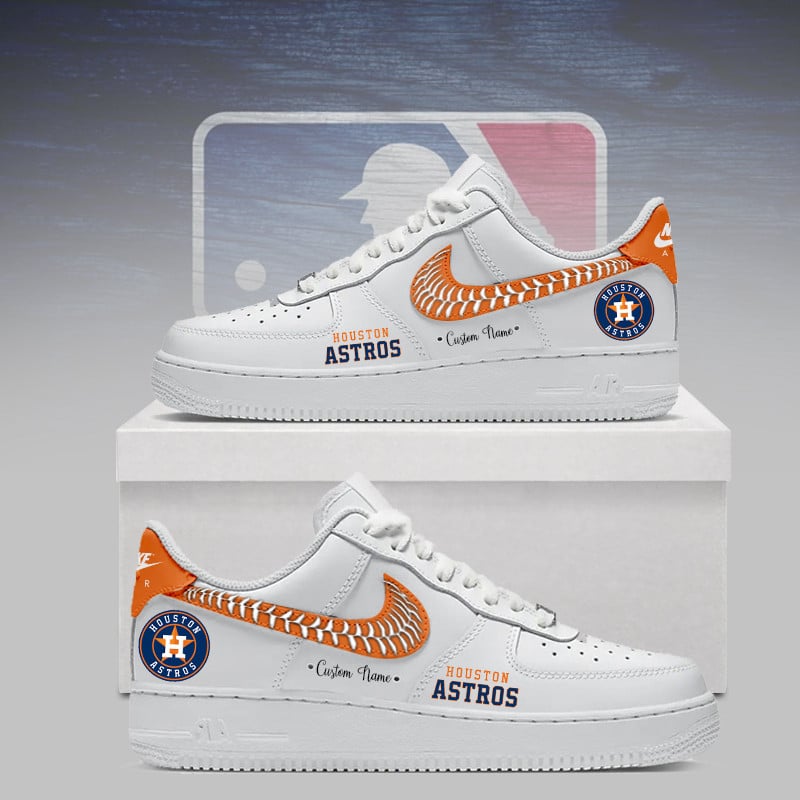 LIMITED EDITION - NEW CUSTOMIZED MLB10 HAS HOUSTON ASTROS AF1 SNEAKERS
