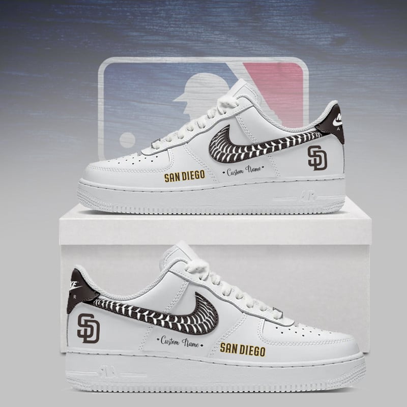 LIMITED EDITION - NEW CUSTOMIZED MLB18 SDP SAN DIEGO PADRES AF1 SNEAKERS