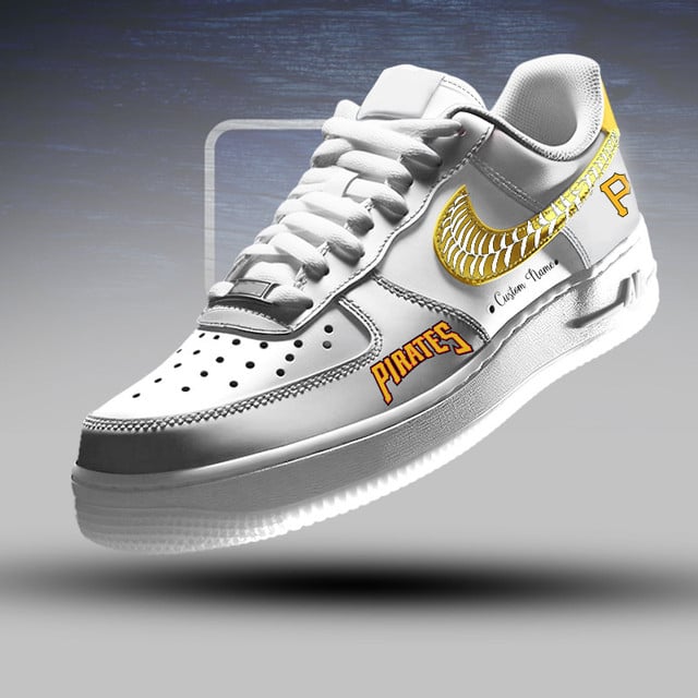 LIMITED EDITION - NEW CUSTOMIZED MLB29 PHP PITTSBURGH PIRATES AF1 SNEAKERS