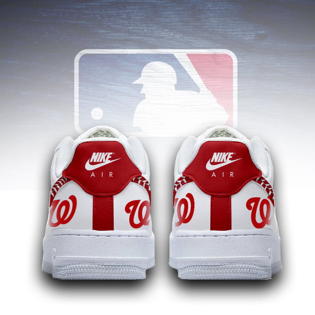LIMITED EDITION - NEW CUSTOMIZED MLB28 WNS WASHINGTON NATIONALS AF1 SNEAKERS