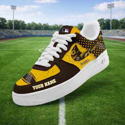 SPECIAL OFFER - NEW CUSTOMIZED MLB18 SDP SAN DIEGO PADRES AF1 SNEAKERS