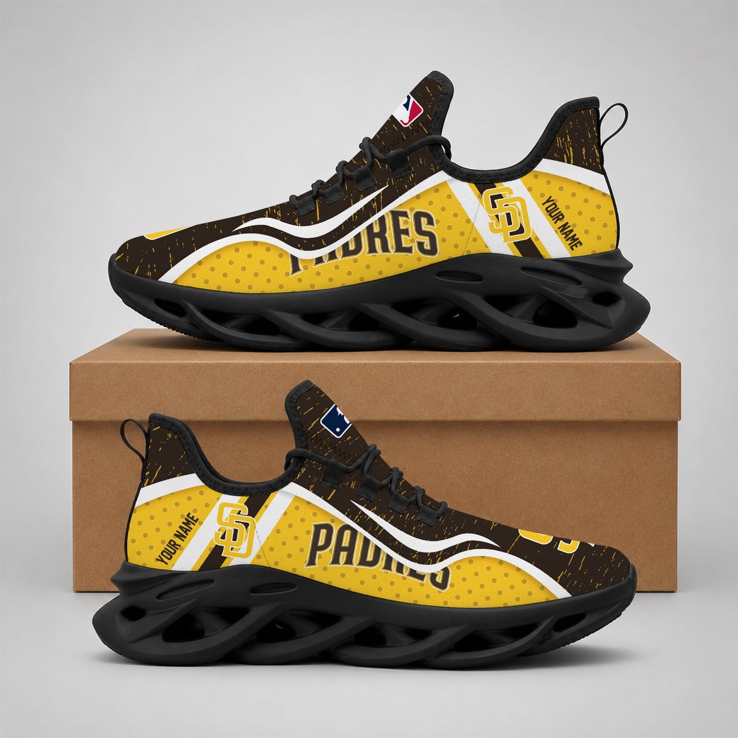 VIRAL EDITION - NEW CUSTOMIZED MLB18 SDP SAN DIEGO PADRES MAX SOUL SHOES