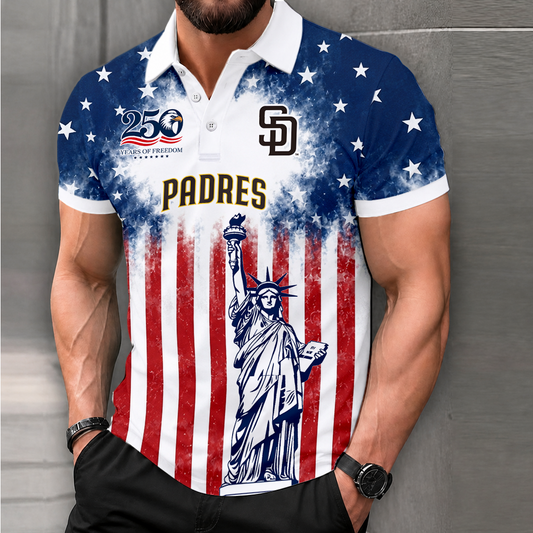 LIMITED EDITION - NEW CUSTOMIZED MLB18 SDP SAN DIEGO PADRES POLO SHIRT, ZIP POLO SHIRT & T-SHIRTS