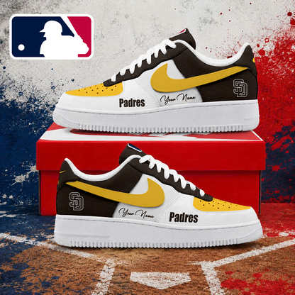 LIMITED EDITION - NEW CUSTOMIZED MLB18 SDP SAN DIEGO PADRES AF1 SHOES