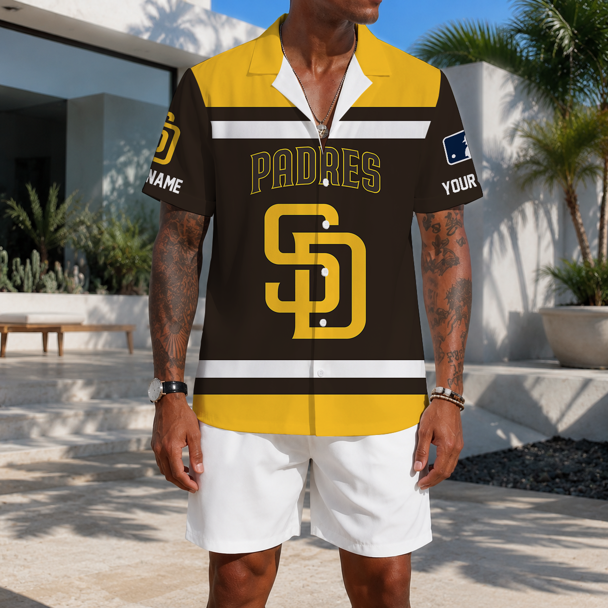MEGA SALE - NEW CUSTOMIZED MLB18 SDP SAN DIEGO PADRES UNISEX HAWAIIAN SHIRT