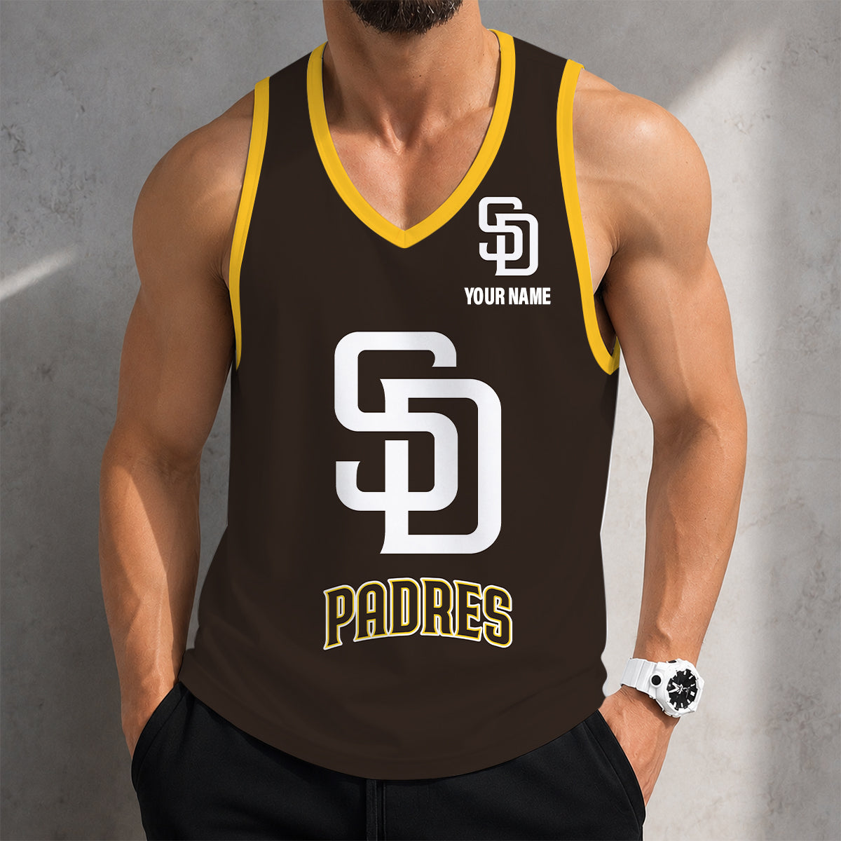 FINAL SALE - NEW CUSTOMIZED MLB18 SAN DIEGO PADRES UNISEX TANK TOP