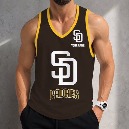 FINAL SALE - NEW CUSTOMIZED MLB18 SAN DIEGO PADRES UNISEX TANK TOP