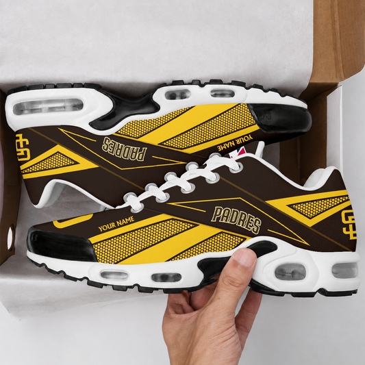 FINAL SALE - NEW CUSTOMIZED  MLB18 SDP SAN DIEGO PADRES AIR MAX PLUS SNEAKERS