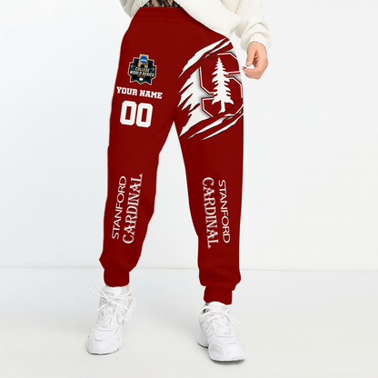 LIMITED EDITION- NEW CUSTOMIZED NCAA CWS18 STC STANFORD CARDINAL UNISEX LONG PANTS