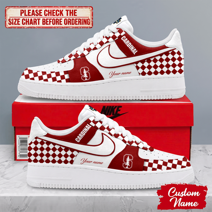 EXCLUSIVE EDITION - NEW CUSTOMIZED NCAA CWS18 STC STANFORD CARDINAL AF1 SHOES