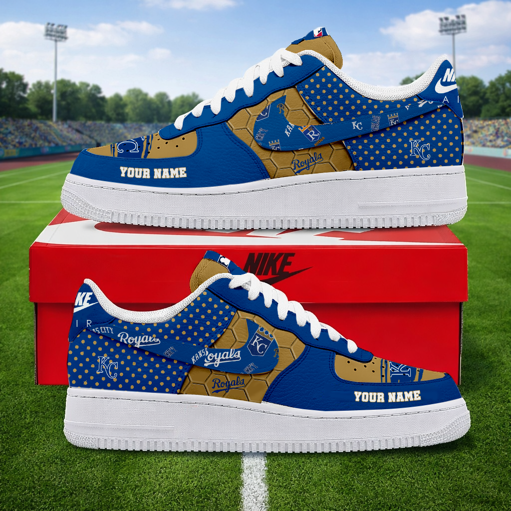 SPECIAL OFFER - NEW CUSTOMIZED MLB19 KCR KANSAS CITY ROYALS AF1 SNEAKERS