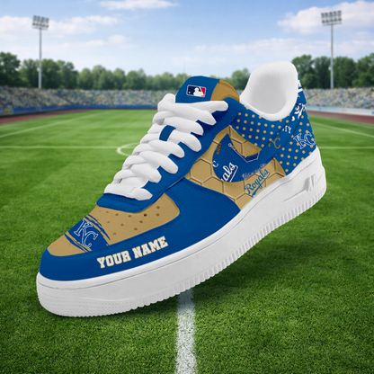 SPECIAL OFFER - NEW CUSTOMIZED MLB19 KCR KANSAS CITY ROYALS AF1 SNEAKERS