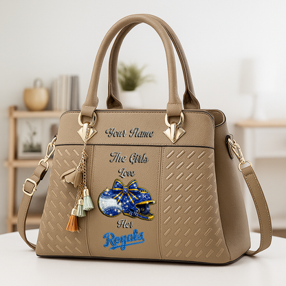 LIMITED EDITION - NEW CUSTOMIZED MLB19 KCR KANSAS CITY ROYALS ZIP HANDBAG MULTICOLOR