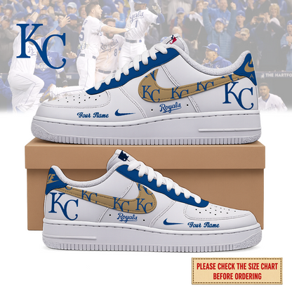 VIRAL EDITION - NEW CUSTOMIZED MLB19 KCR KANSAS CITY ROYALS AF1 SHOES