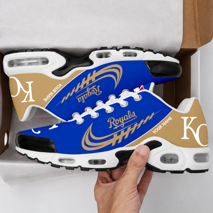 LIMITED EDITION - NEW CUSTOMIZED MLB19 KCR KANSAS CITY ROYALS AIR MAX PLUS SNEAKERS