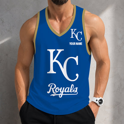 FINAL SALE - NEW CUSTOMIZED MLB19 KANSAS CITY ROYALS UNISEX TANK TOP