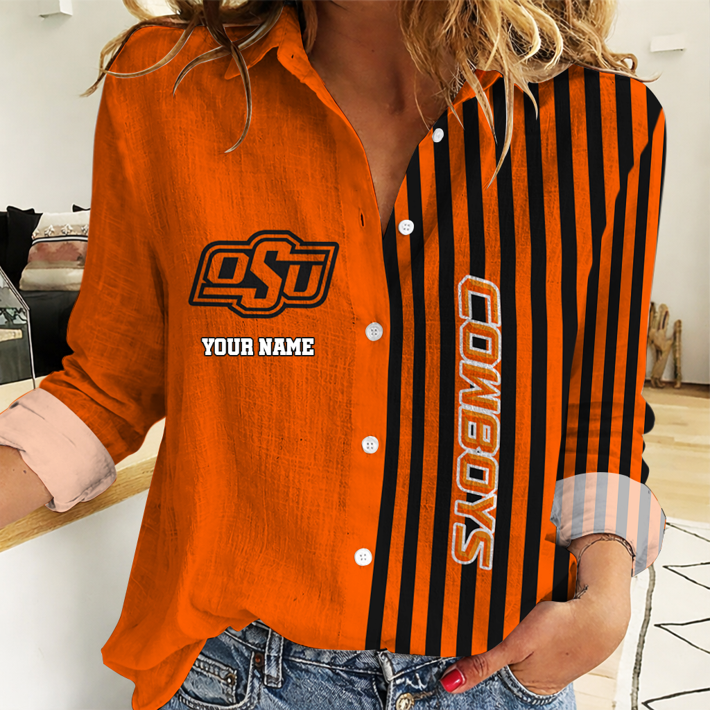 FINAL SALE - NEW CUSTOMIZED | NCAA CWS19 OSC OS COWBOYS WOMEN CASUAL SHIRT FOR FAN