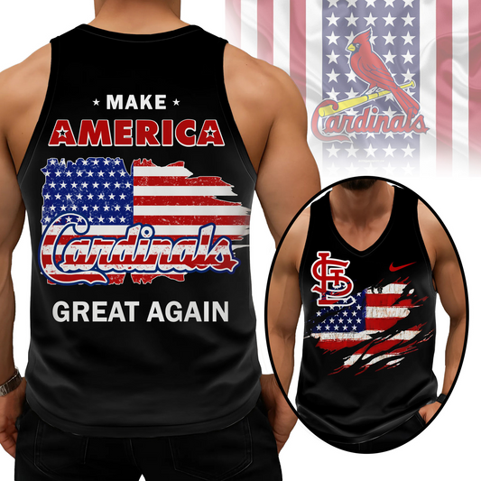 LIMITED EDITION - NEW CUSTOMIZED MLB24 SLC ST. LOUIS CARDINALS UNISEX TANK TOP