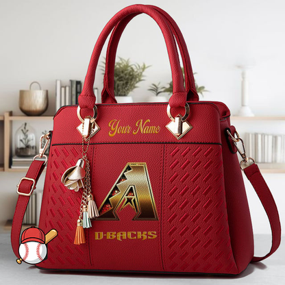 LIMITED EDITION - NEW CUSTOMIZED MLB07 ADS ARIZONA DIAMONDBACKS ZIP HANDBAG MULTICOLOR