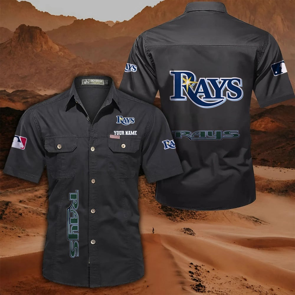LIMITED EDITION - NEW CUSTOMIZED MLB21 TBR TAMPA BAY RAYS MEN'S CARGO SHIRT