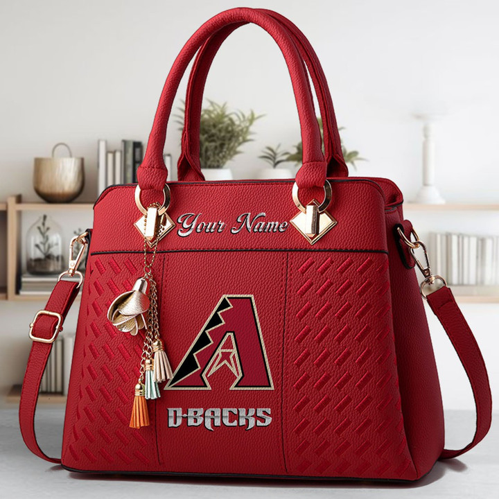 LIMITED EDITION - NEW CUSTOMIZED MLB07 ADS ARIZONA DIAMONDBACKS ZIP HANDBAG MULTICOLOR