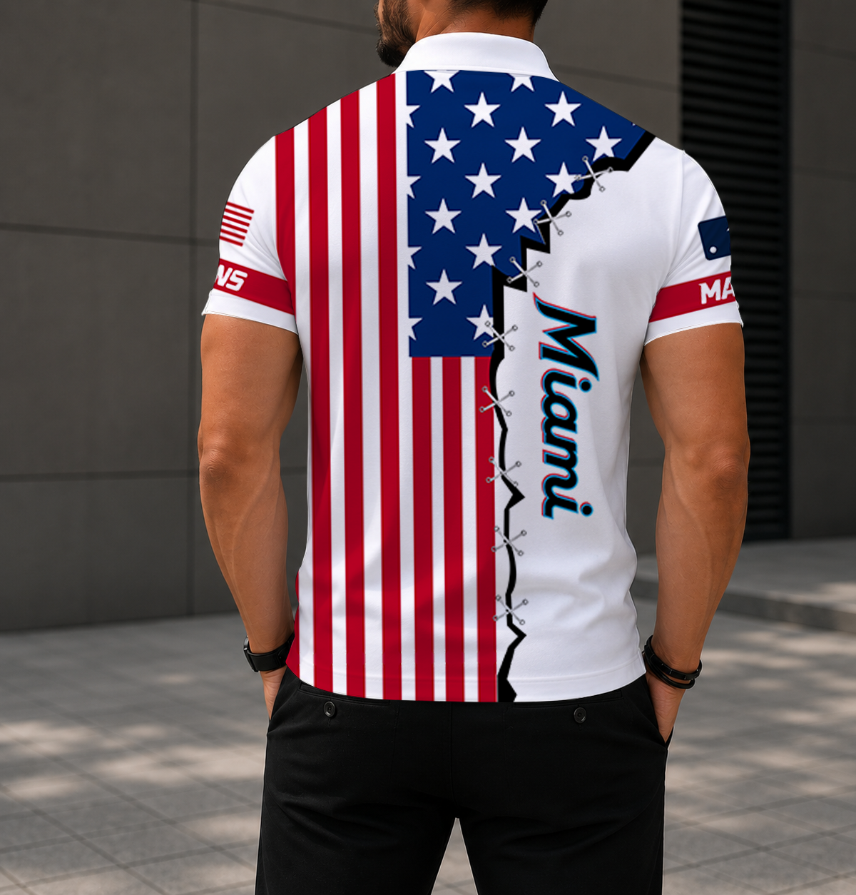 LIMITED EDITION - NEW CUSTOMIZED MLB20 MMS MIAMI MARLINS POLO SHIRT, ZIP POLO SHIRT & T-SHIRTS