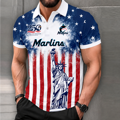 LIMITED EDITION - NEW CUSTOMIZED MLB20 MMS MIAMI MARLINS POLO SHIRT, ZIP POLO SHIRT & T-SHIRTS