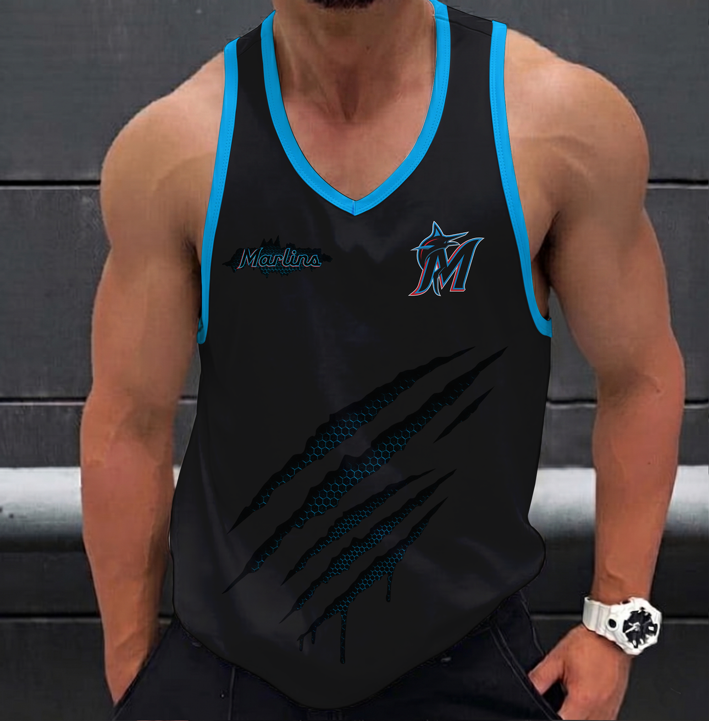 LIMITED EDITION - NEW CUSTOMIZED MLB20 MIAMI MARLINS UNISEX TANK TOP