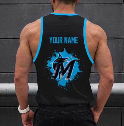 LIMITED EDITION - NEW CUSTOMIZED MLB20 MIAMI MARLINS UNISEX TANK TOP