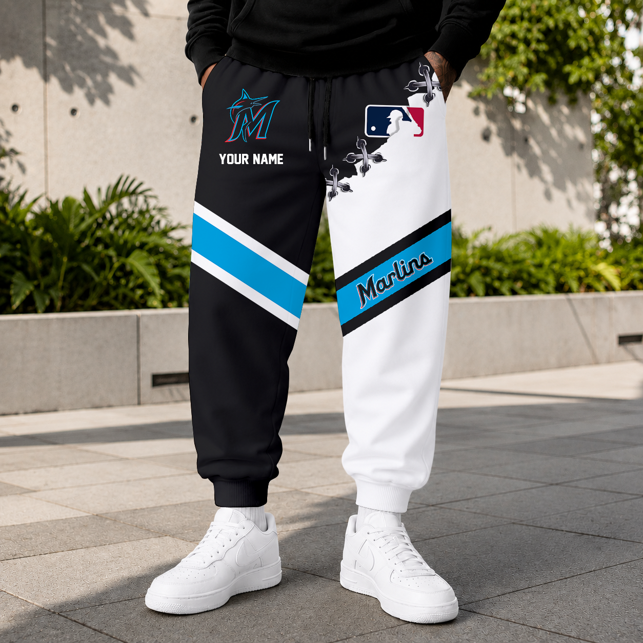 FINAL SALE - NEW CUSTOMIZED MLB20 MMS MIAMI MARLINS SWEATPANTS