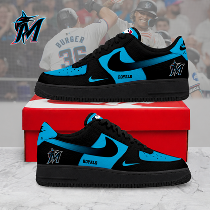 MEGA SALE - NEW CUSTOMIZED MLB20 MMS MIAMI MARLINS AF1 SHOES