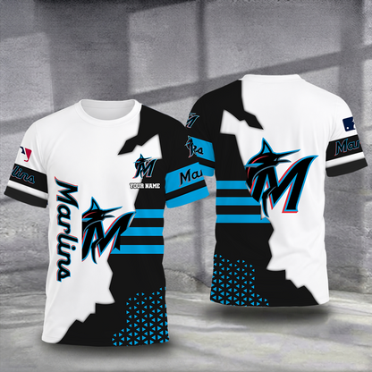MEGA SALE - NEW CUSTOMIZED MLB20 MMS MIAMI MARLINS T-SHIRT, POLO SHIRT, ZIP POLO SHIRT, SWEATSHIRT, HOODIE & ZIP HOODIE