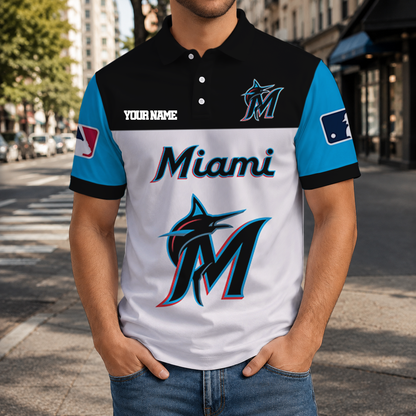 HOT DEAL - NEW CUSTOMIZED MLB20 MMS MIAMI MARLINS T-SHIRT, POLO SHIRT, ZIP POLO SHIRT, SWEATSHIRT, HOODIE & ZIP HOODIE
